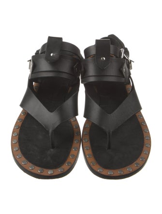 Isabel Marant Leather Studded Accents Gladiator Sandals