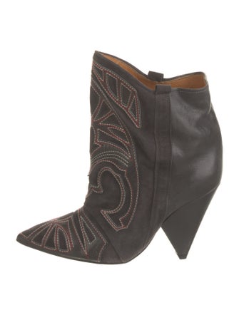 Isabel Marant Suede Printed Western Boots