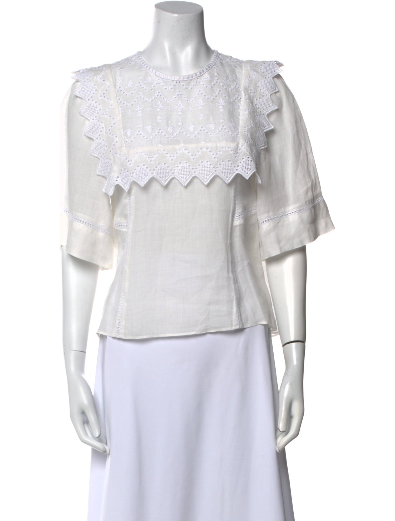 Isabel Marant Crew Neck Short Sleeve Crop Top