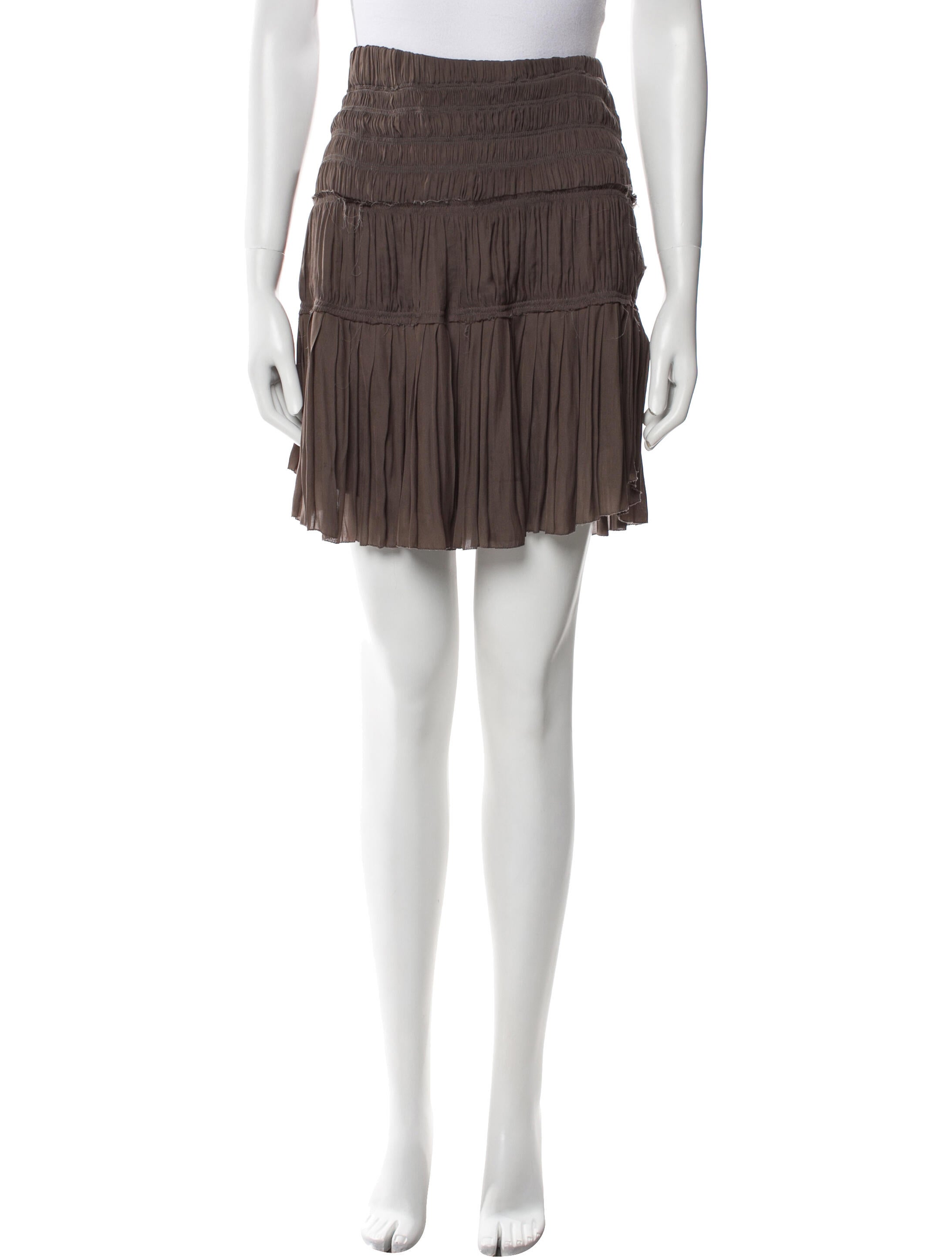 Isabel Marant Raw-Edge Trim Knee-Length Skirt