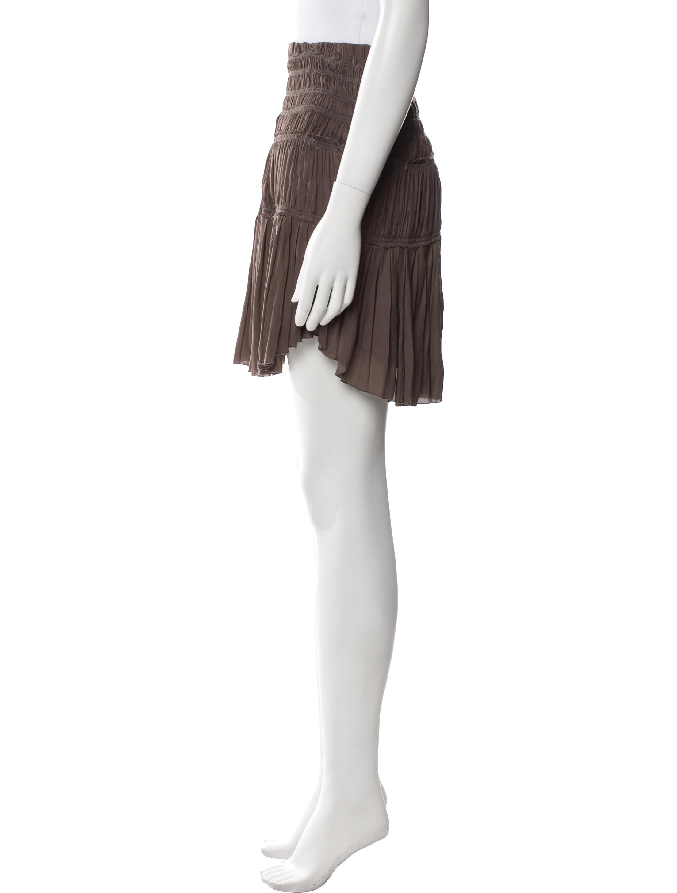 Isabel Marant Raw-Edge Trim Knee-Length Skirt