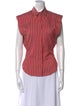 Isabel Marant Silk Striped Button-Up Top