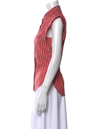 Isabel Marant Silk Striped Button-Up Top