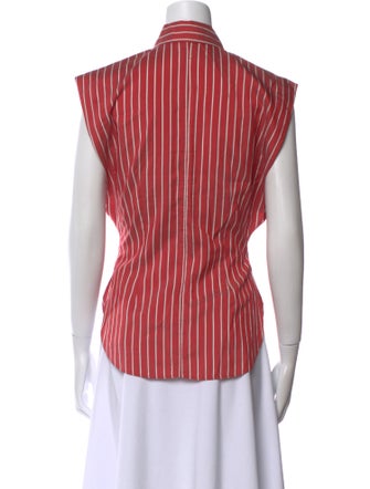 Isabel Marant Silk Striped Button-Up Top