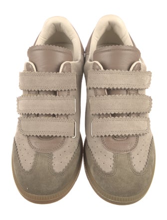 Isabel Marant Suede Scalloped Accent Sneakers