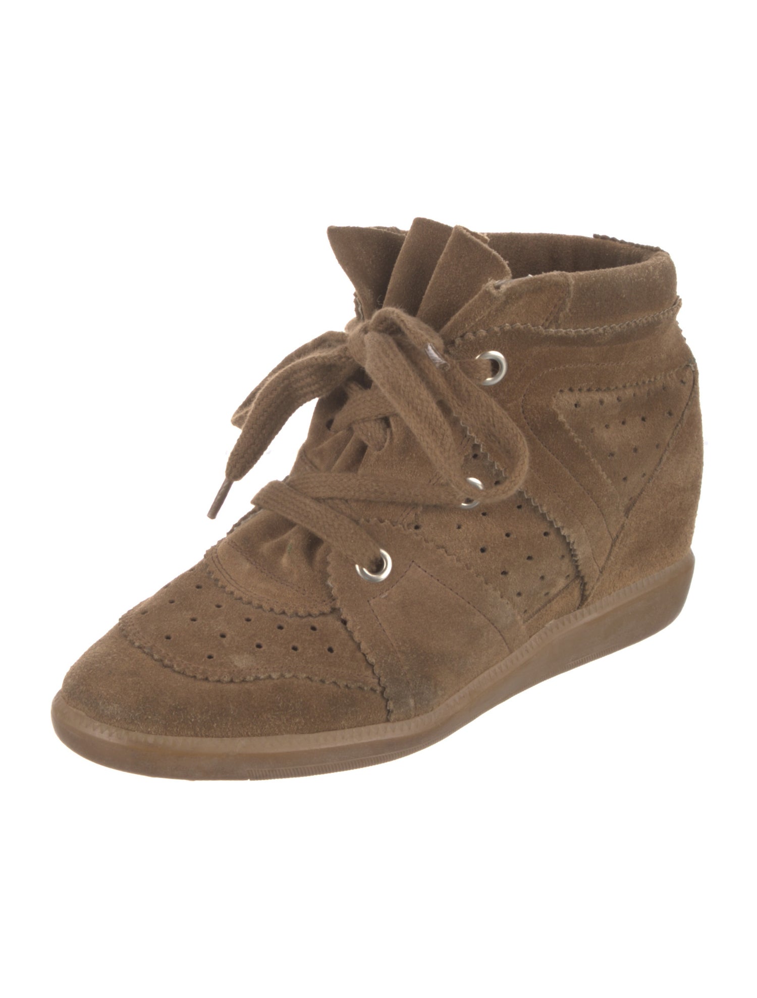 Isabel Marant Suede Wedge Sneakers