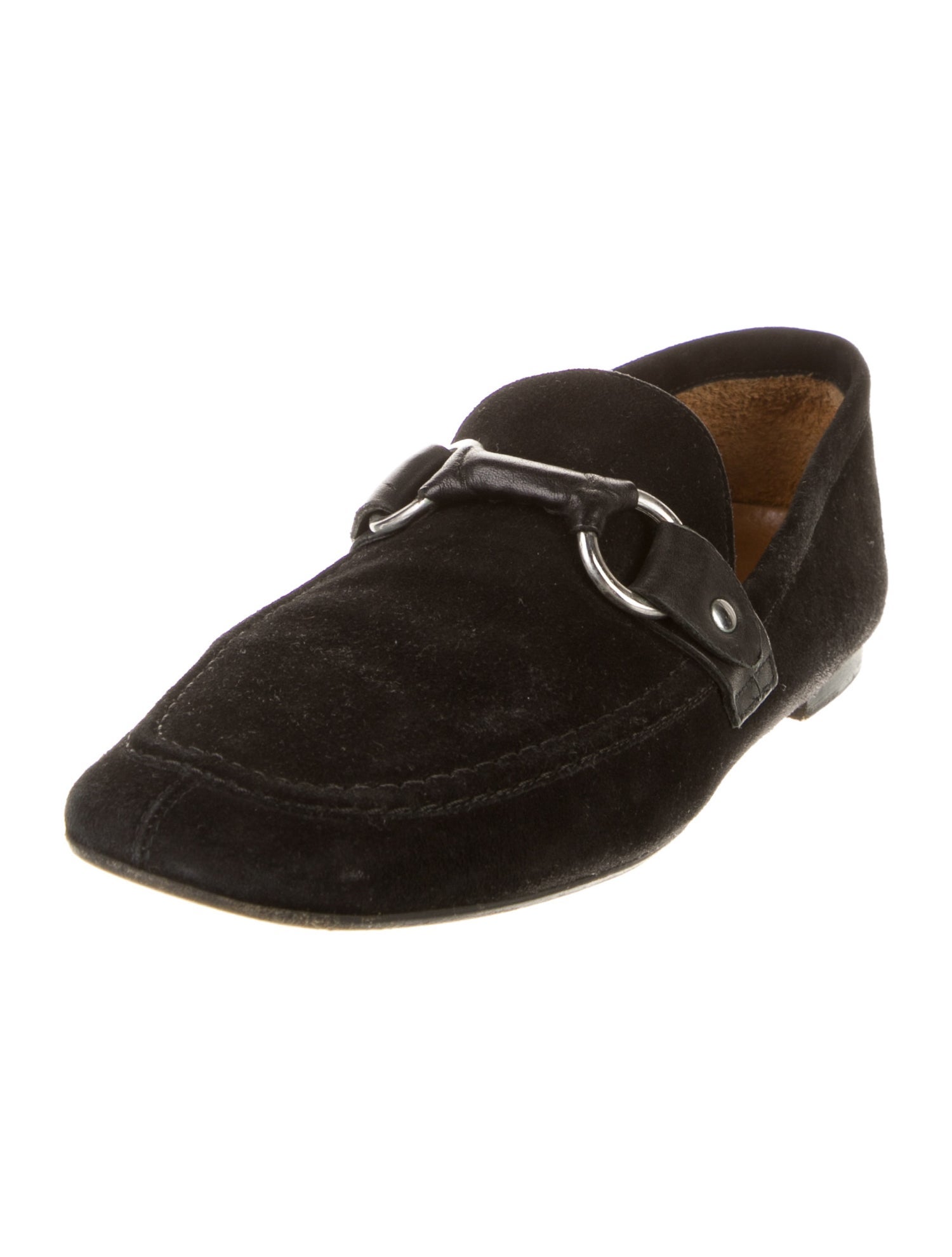 Isabel Marant Suede Leather Trim Embellishment Loafers