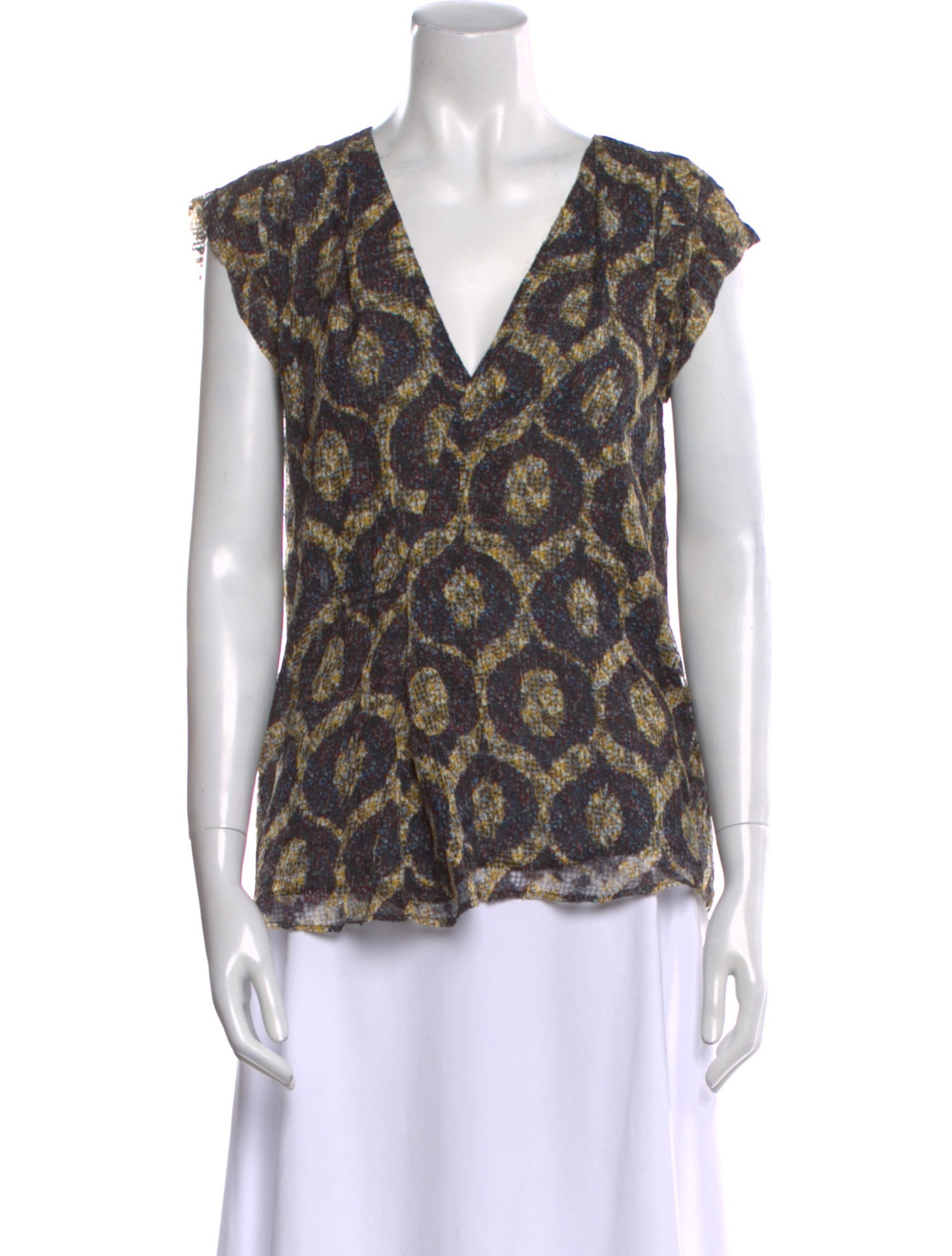 Isabel Marant Printed V-Neck Blouse w/ Tags