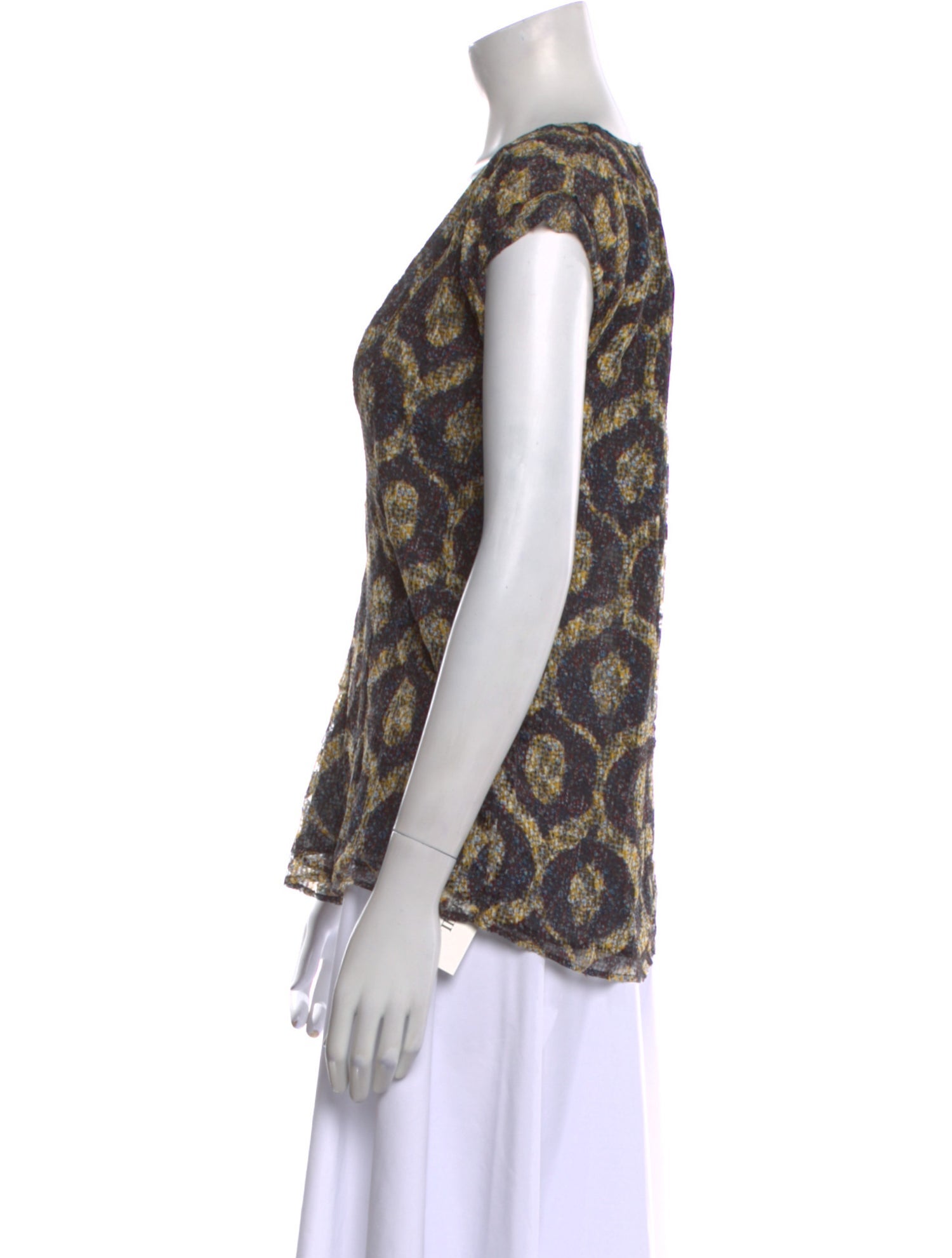 Isabel Marant Printed V-Neck Blouse w/ Tags