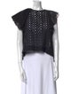 Isabel Marant Scoop Neck Short Sleeve Crop Top