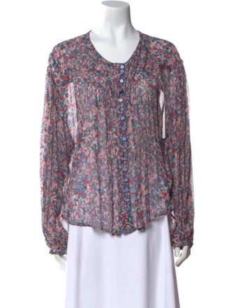 Isabel Marant Silk Floral Print Blouse