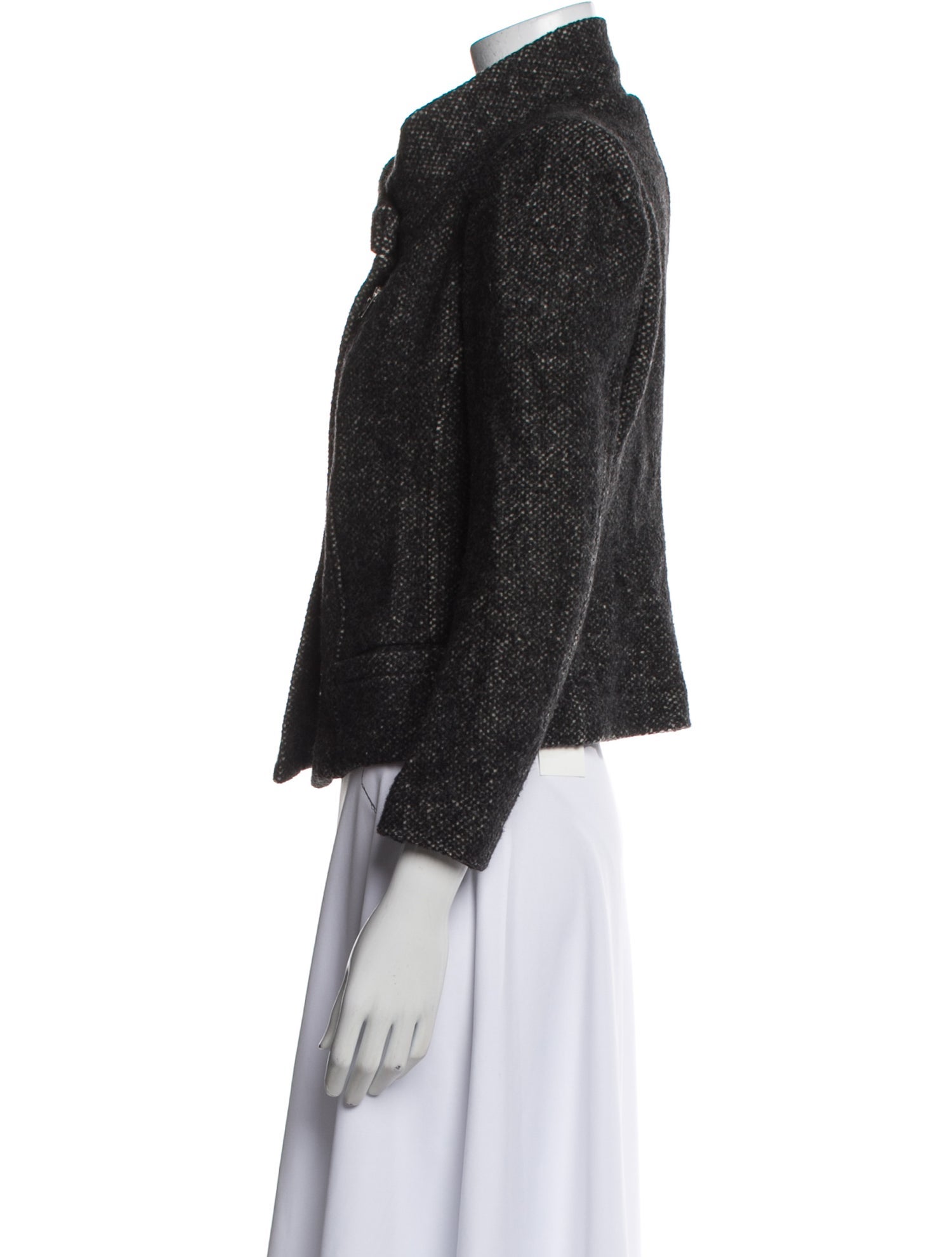 Étoile Isabel Marant Virgin Wool Tweed Pattern Biker Jacket