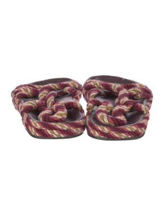 Isabel Marant Leather Printed Gladiator Sandals