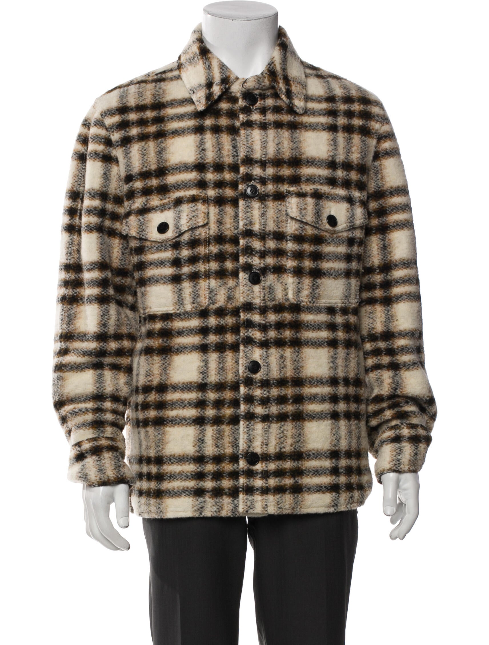 Isabel Marant Wool Plaid Print Jacket