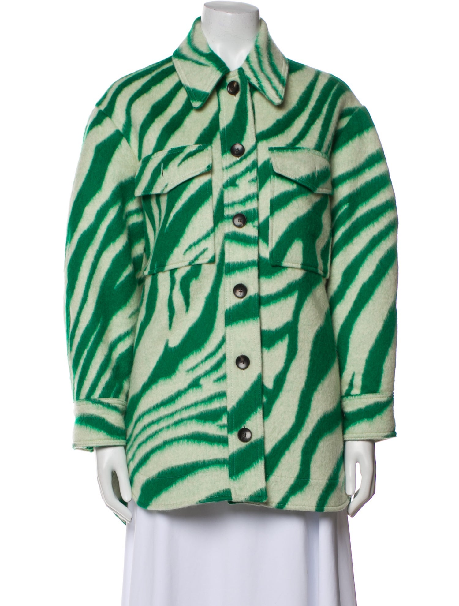 Isabel Marant Virgin Wool Printed Coat