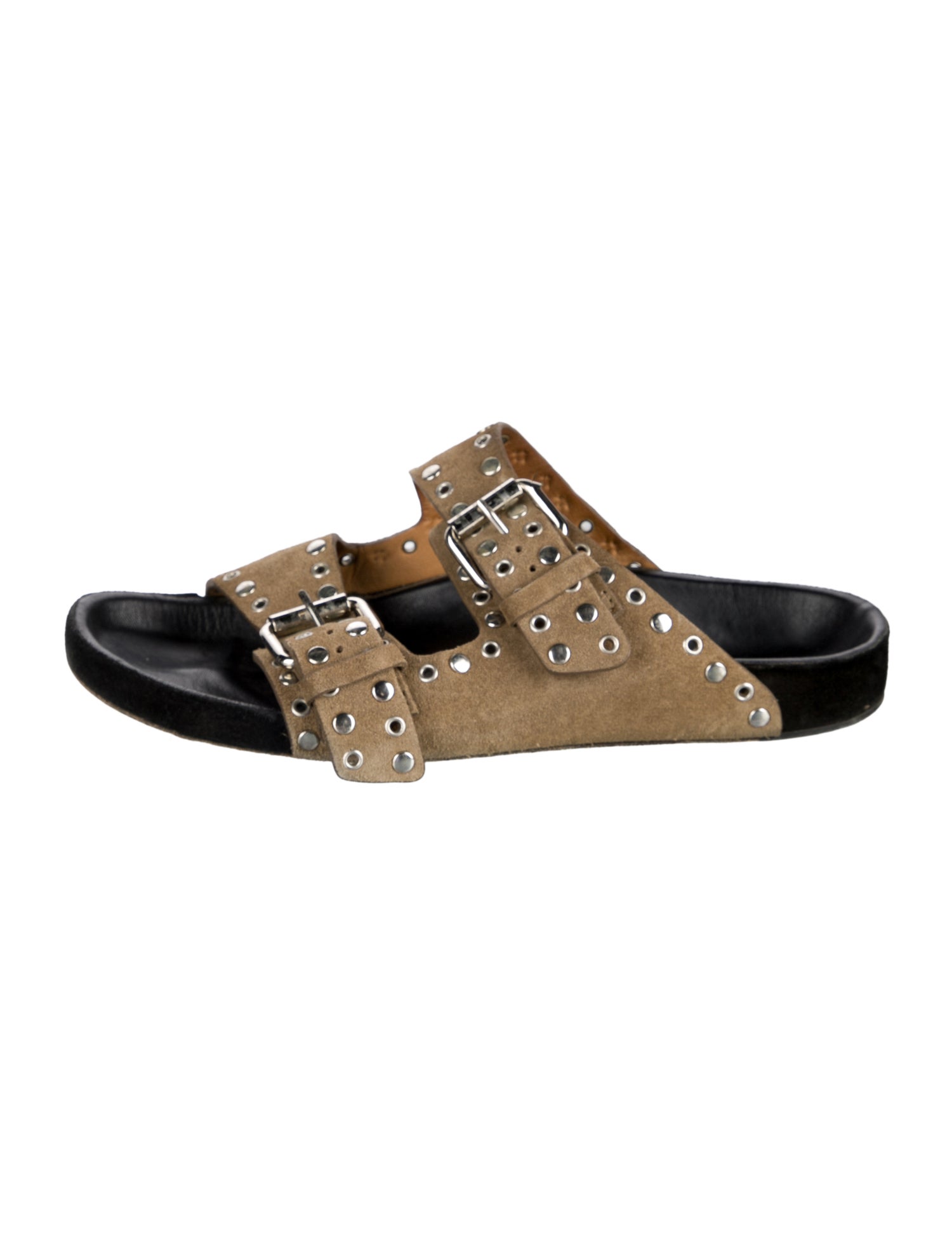 Isabel Marant Suede Studded Accents Slides