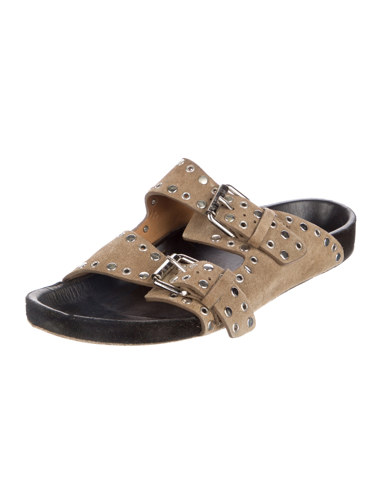 Isabel Marant Suede Studded Accents Slides