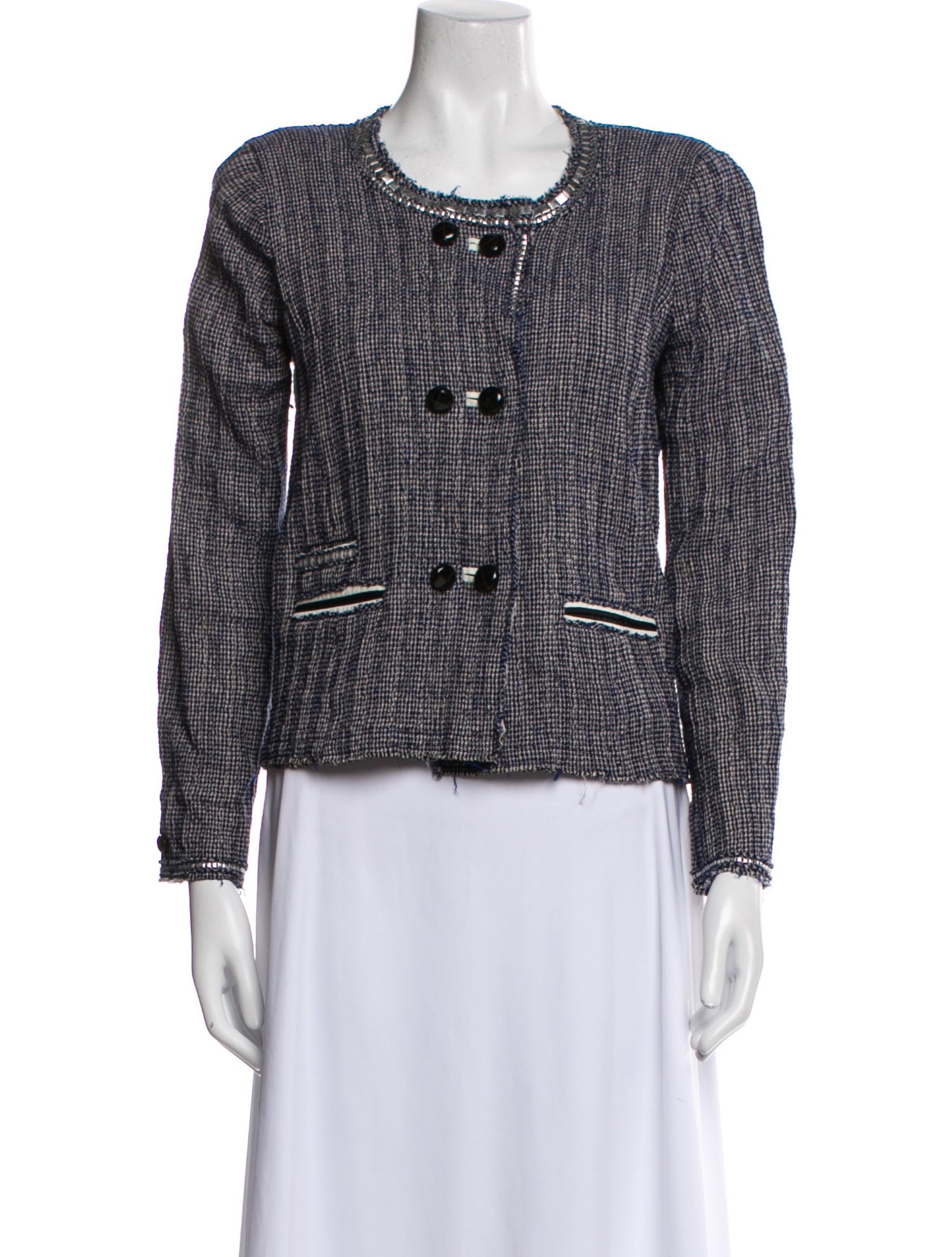 Isabel Marant Virgin Wool Tweed Pattern Evening Jacket