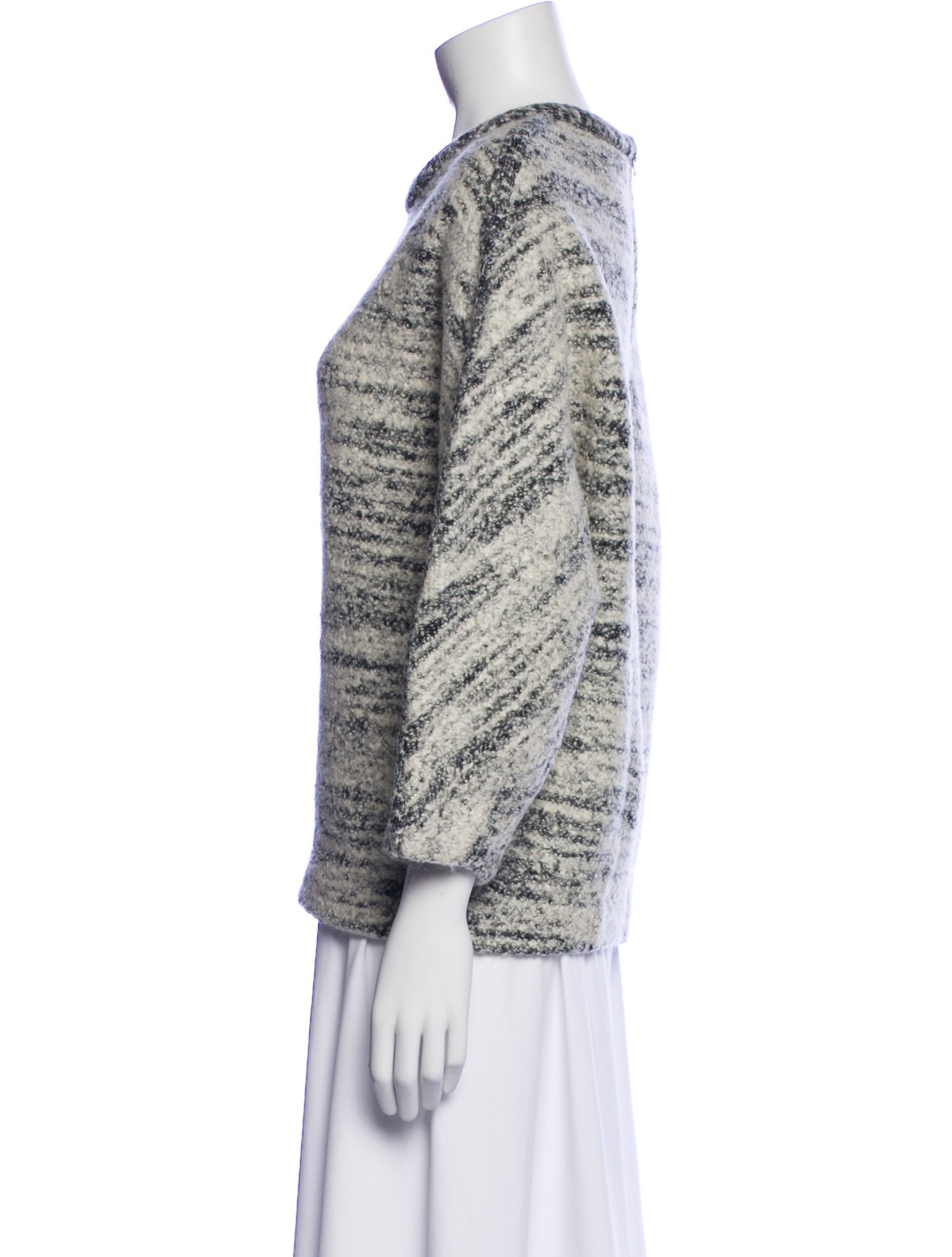 Isabel Marant Striped Mock Neck Sweater