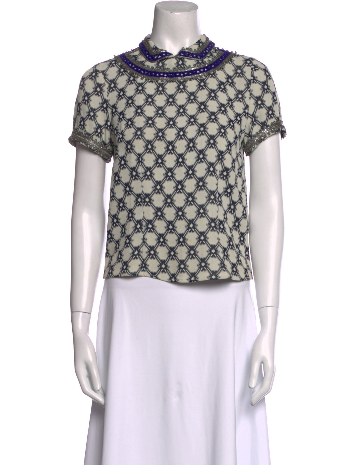 Isabel Marant Printed Mock Neck Top