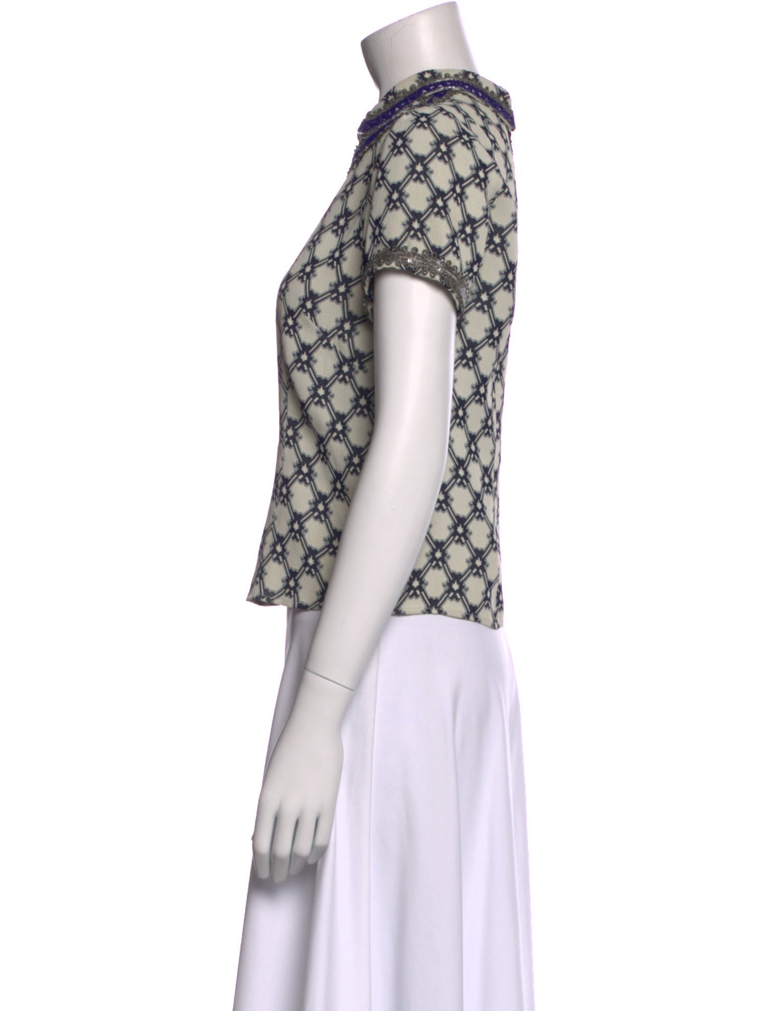 Isabel Marant Printed Mock Neck Top