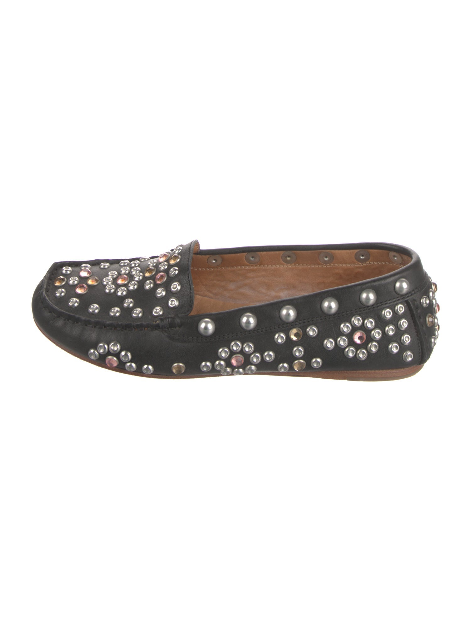 Isabel Marant Leather Studded Accents Loafers