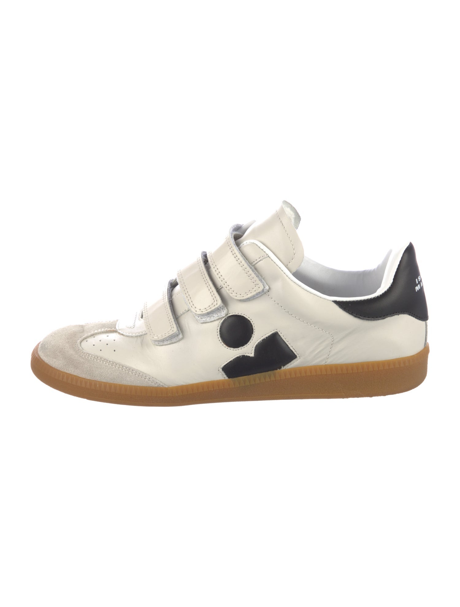 Isabel Marant Leather Colorblock Pattern Sneakers