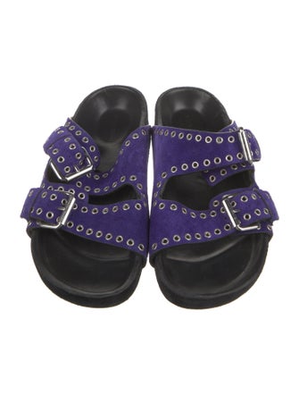 Isabel Marant Suede Printed Slides