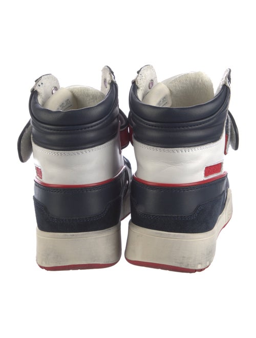 Isabel Marant Leather Colorblock Pattern Sneakers