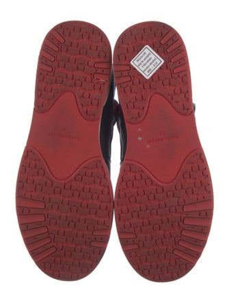 Isabel Marant Leather Colorblock Pattern Sneakers