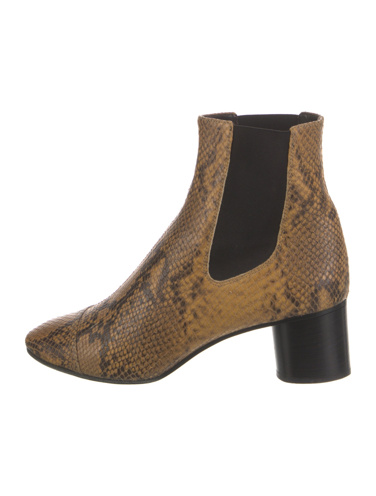 Isabel Marant Snakeskin Animal Print Chelsea Boots