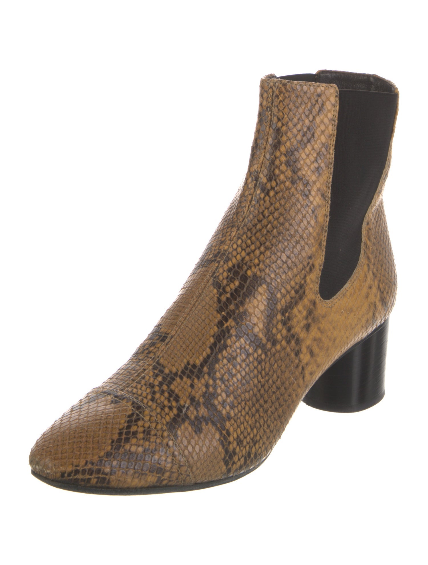 Isabel Marant Snakeskin Animal Print Chelsea Boots