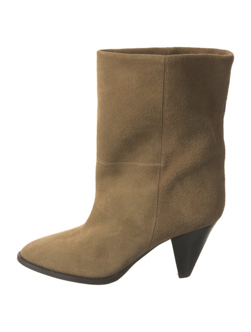 Isabel Marant Suede Colorblock Pattern Boots