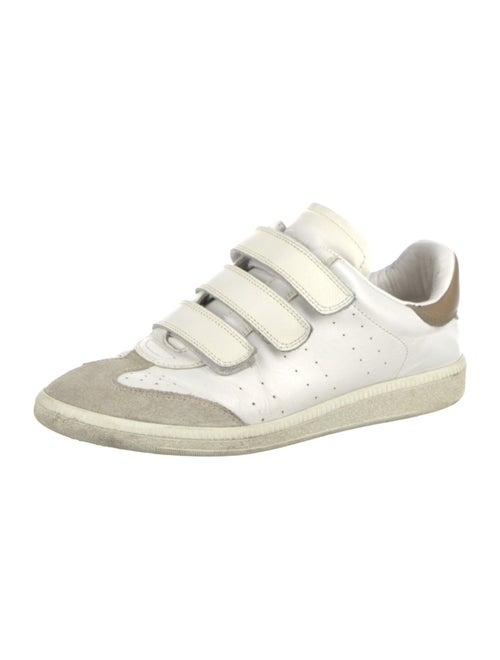 Isabel Marant Leather Colorblock Pattern Sneakers