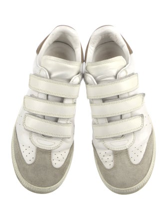 Isabel Marant Leather Colorblock Pattern Sneakers