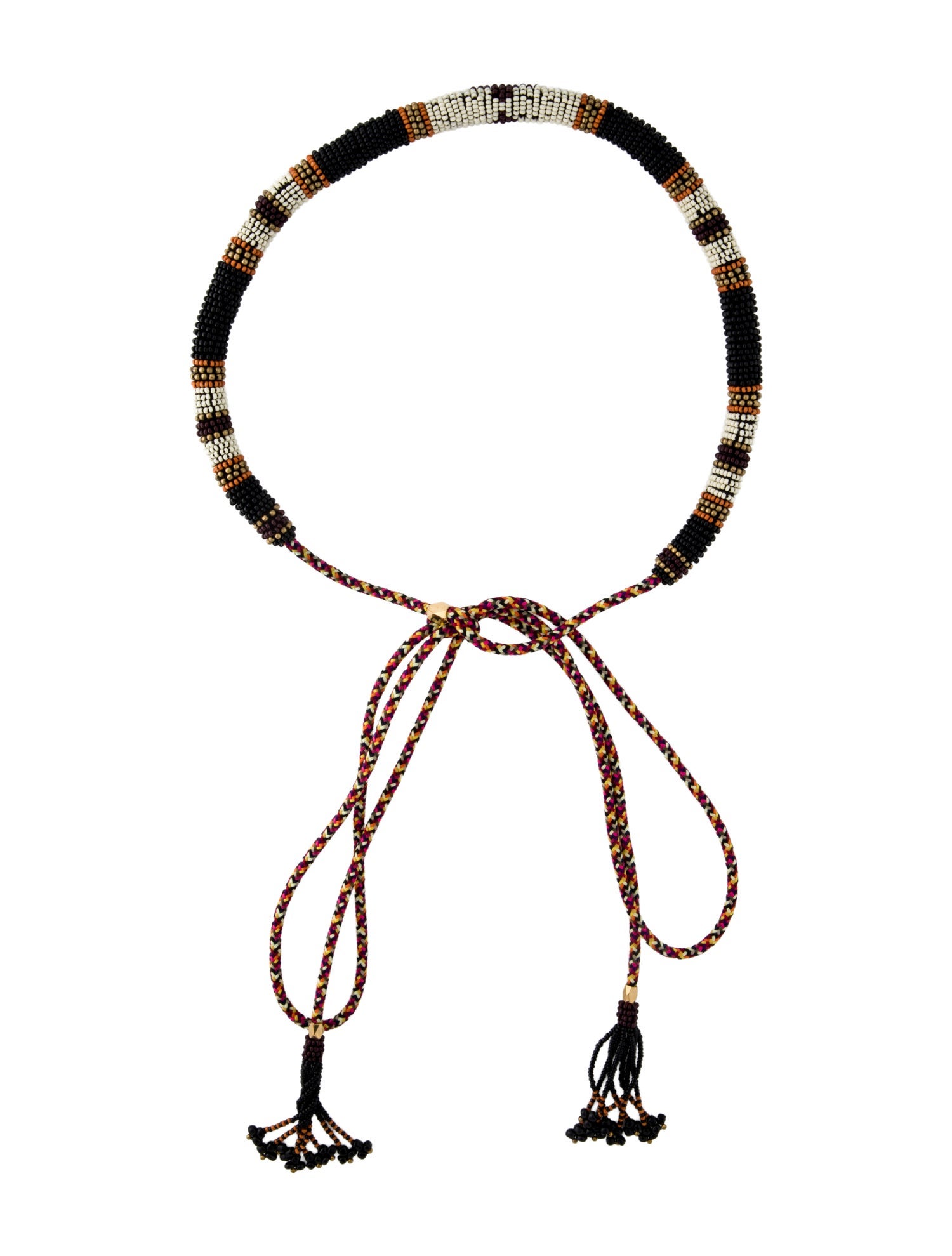 Isabel Marant Bead & Cord Nuna Bolo Necklace