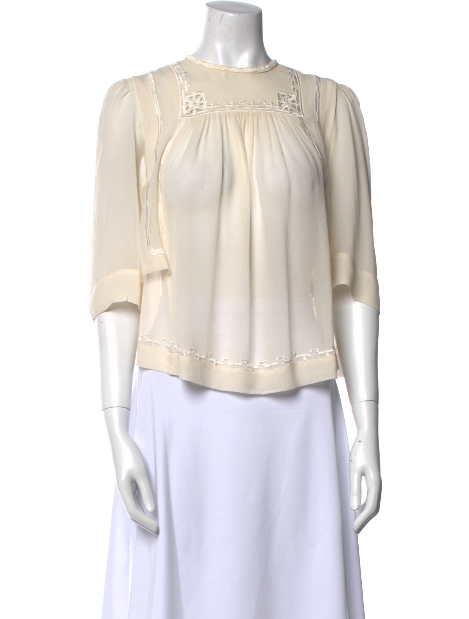 Isabel Marant Silk Bateau Neckline Blouse