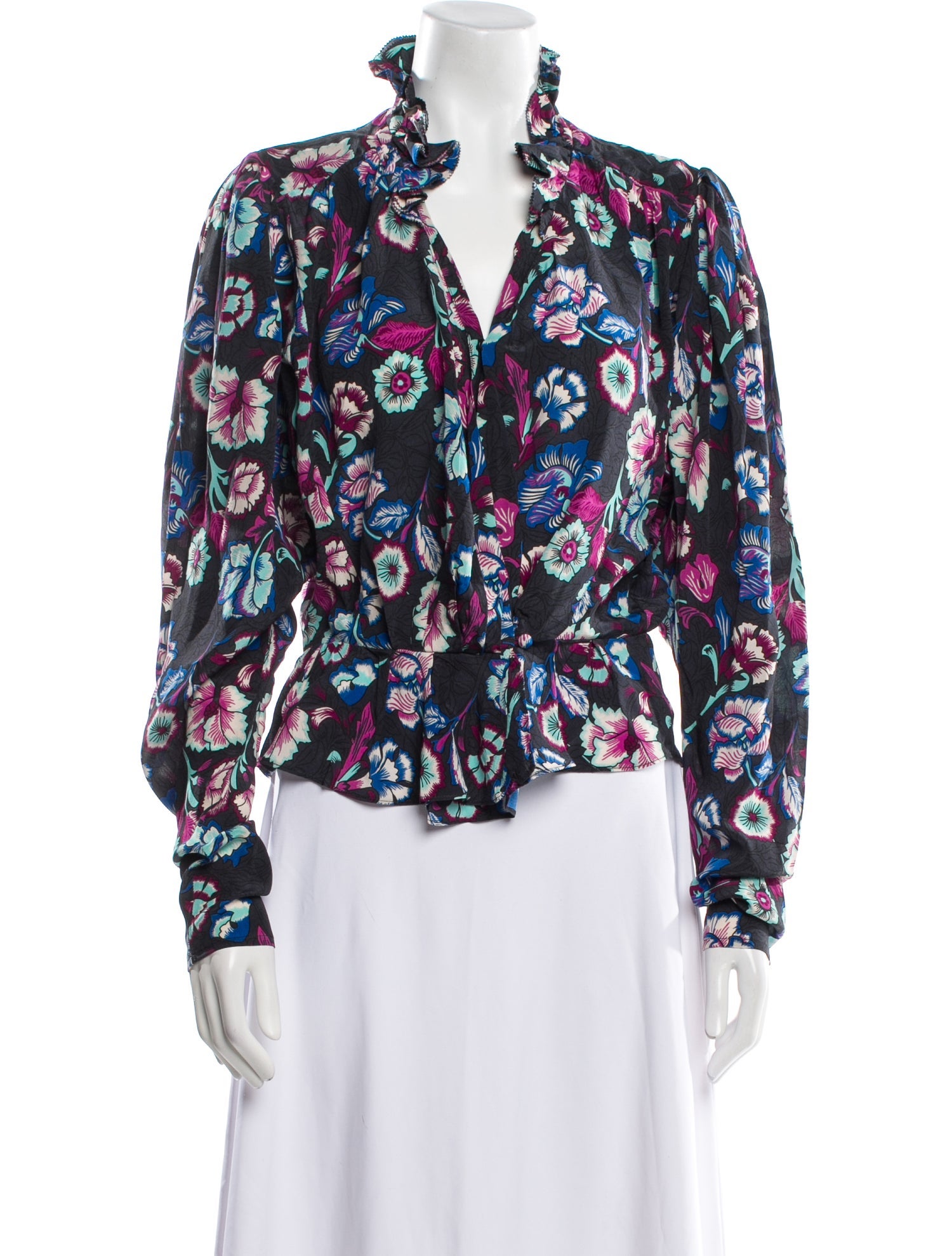 Isabel Marant Silk Floral Print Blouse