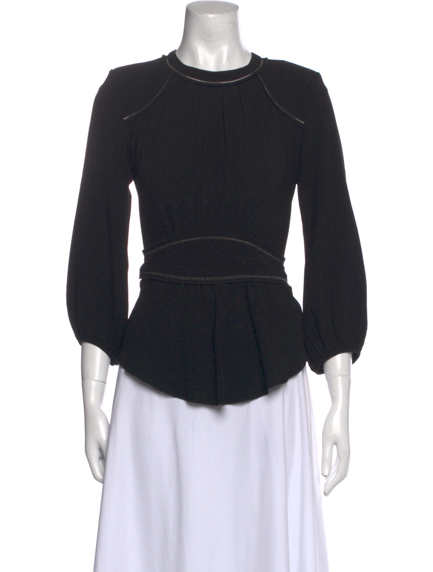 Isabel Marant Crew Neck Three-Quarter Sleeve Top