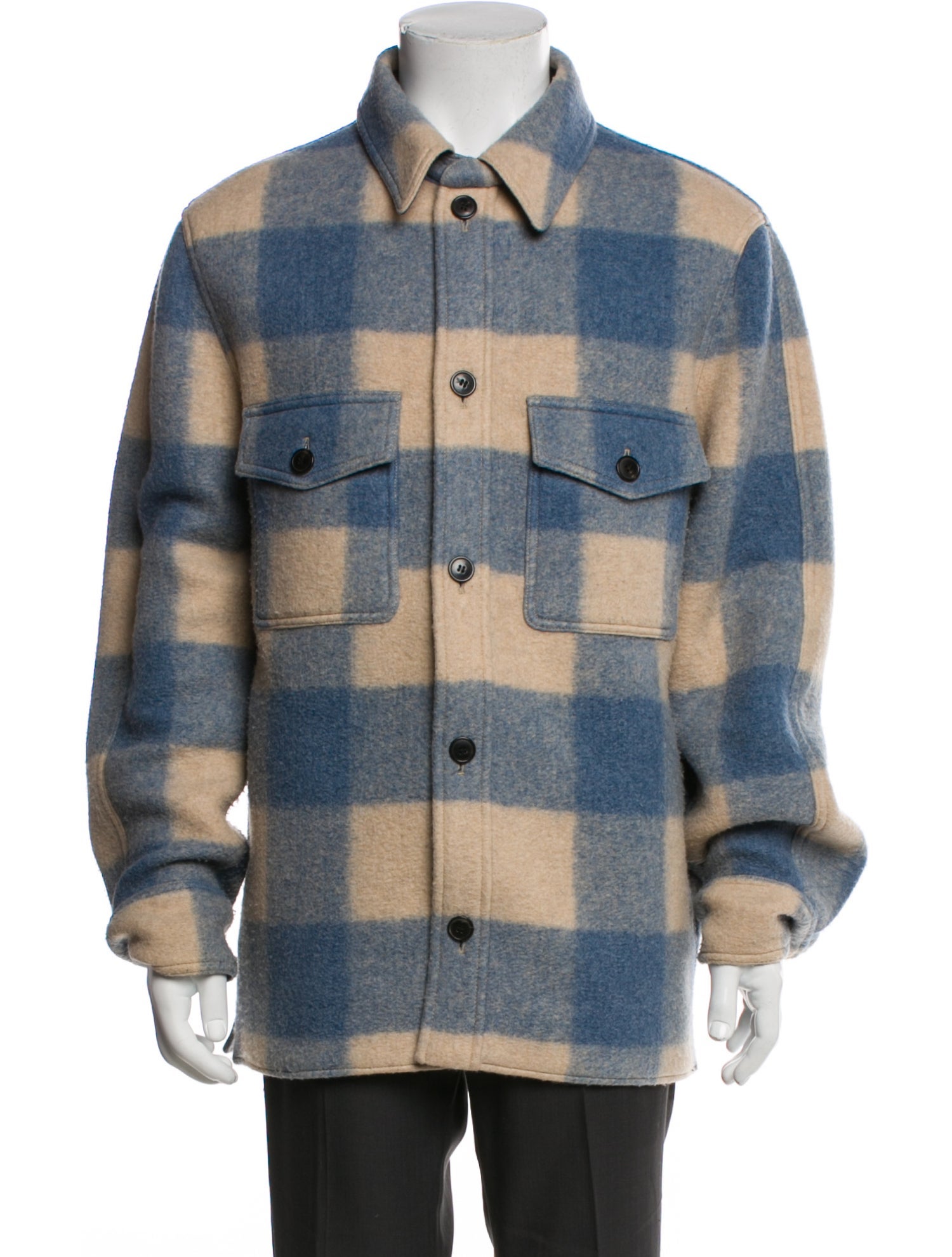 Isabel Marant Plaid Print Denim Jacket