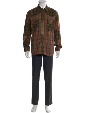 Marant Plaid Print Long Sleeve Shirt