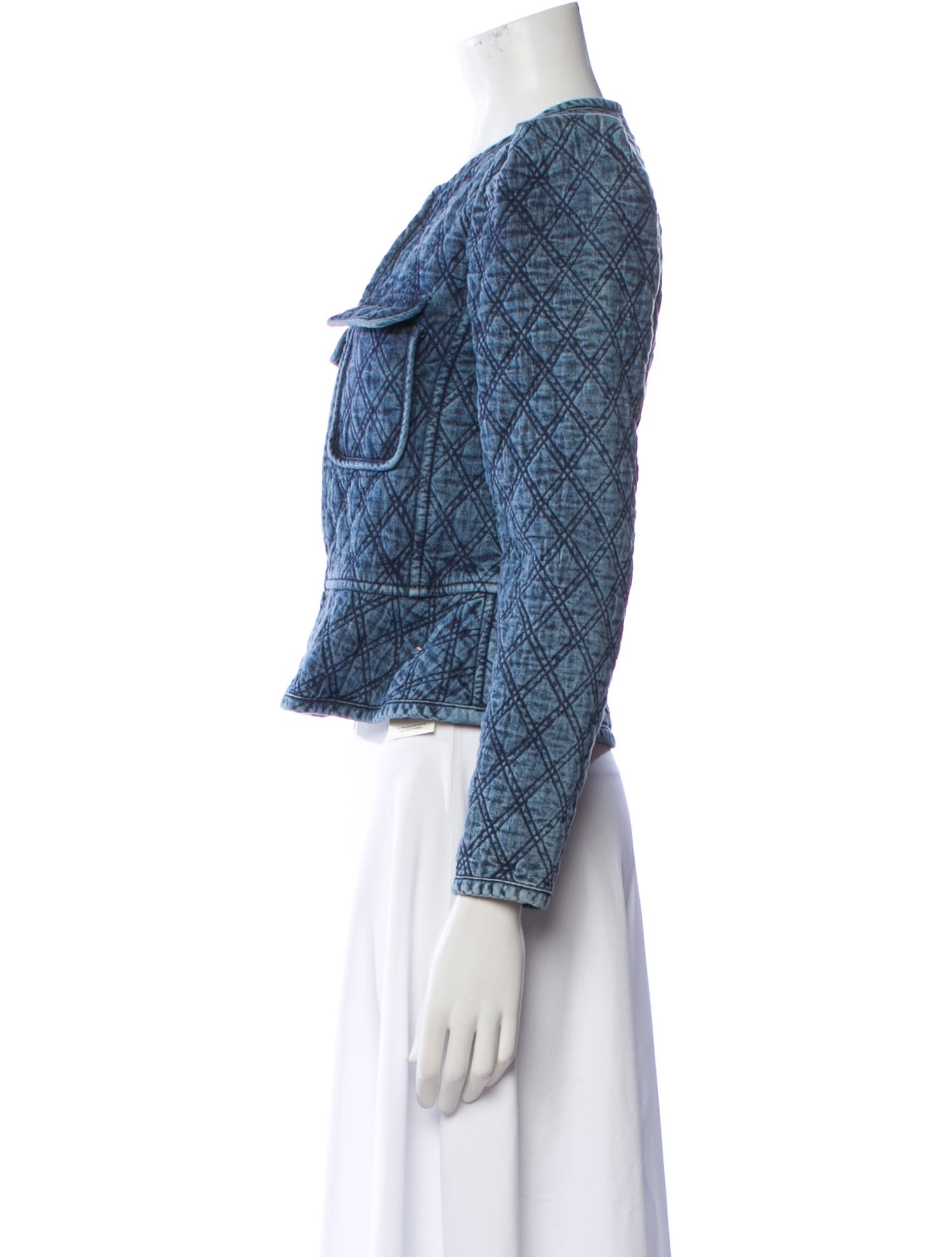 Isabel Marant Tweed Pattern Denim Jacket