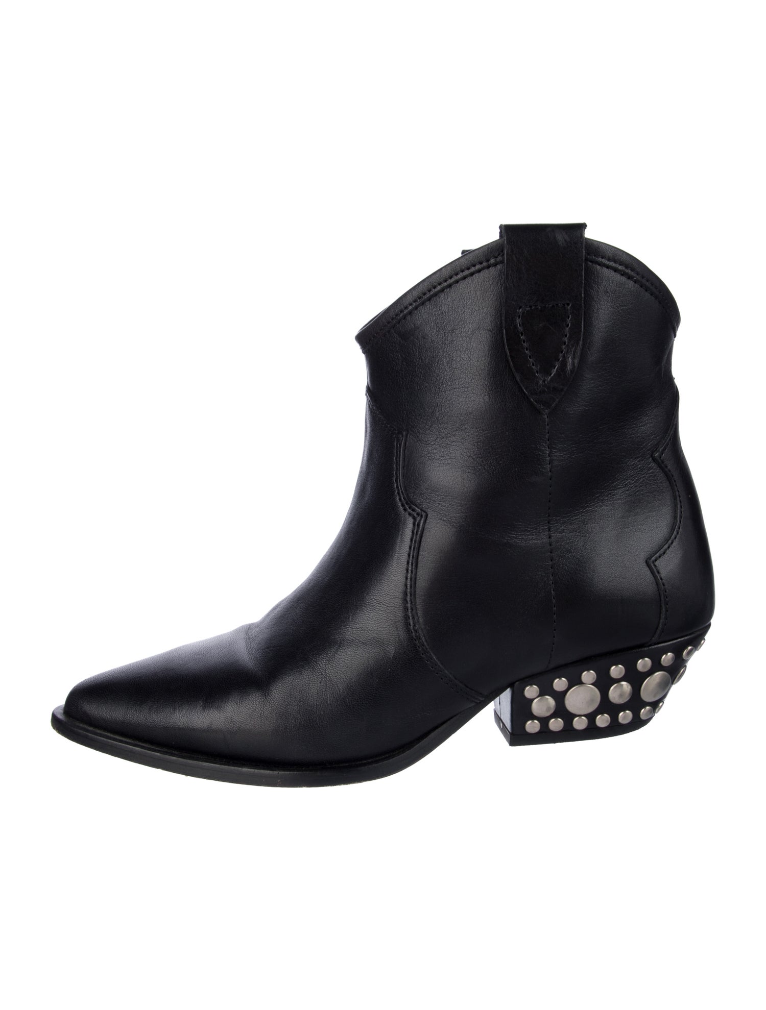 Isabel Marant Leather Studded Accents Western Boots
