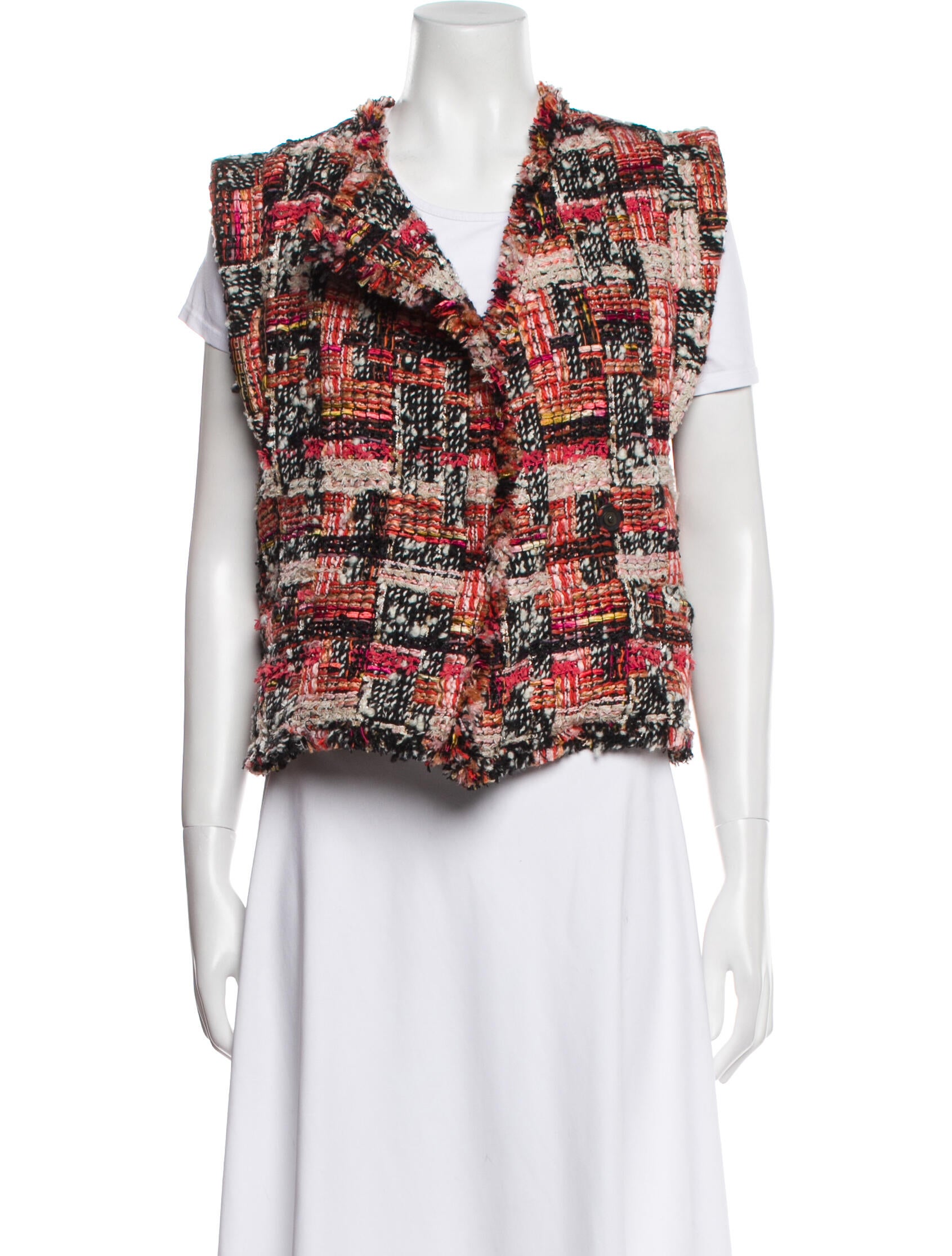 Isabel Marant Wool Tweed Pattern Vest