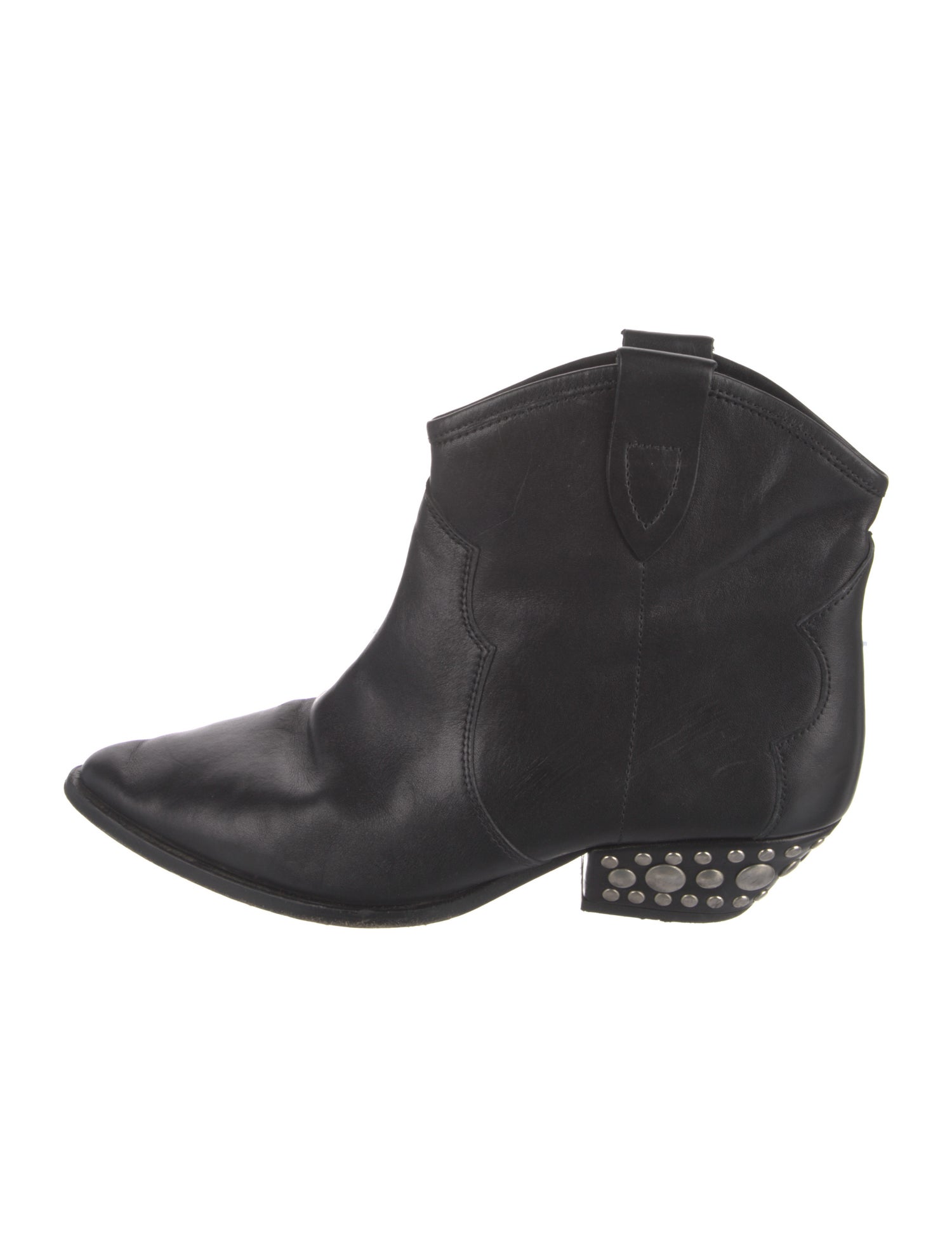 Isabel Marant Leather Studded Accents Western Boots
