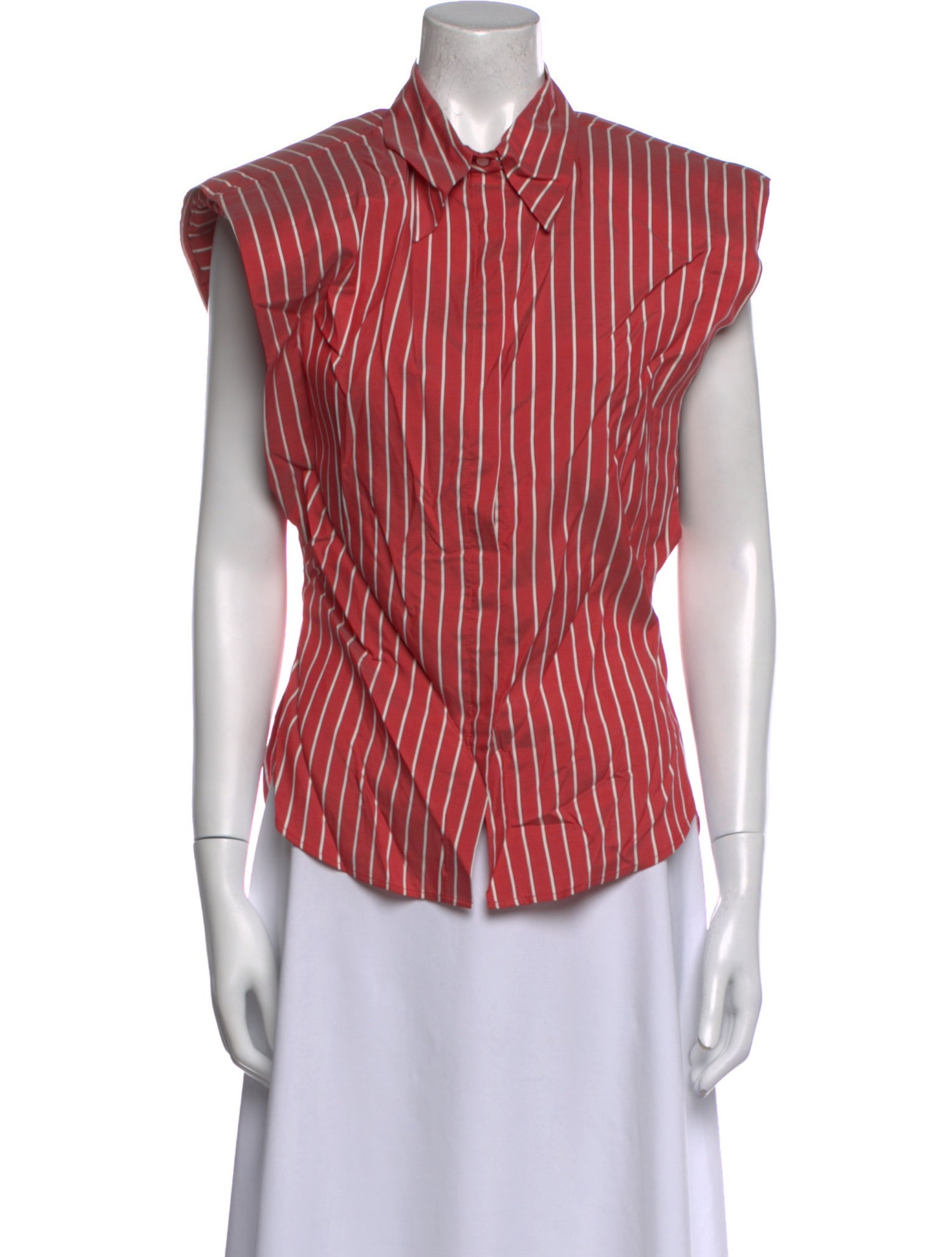 Isabel Marant Silk Striped Button-Up Top