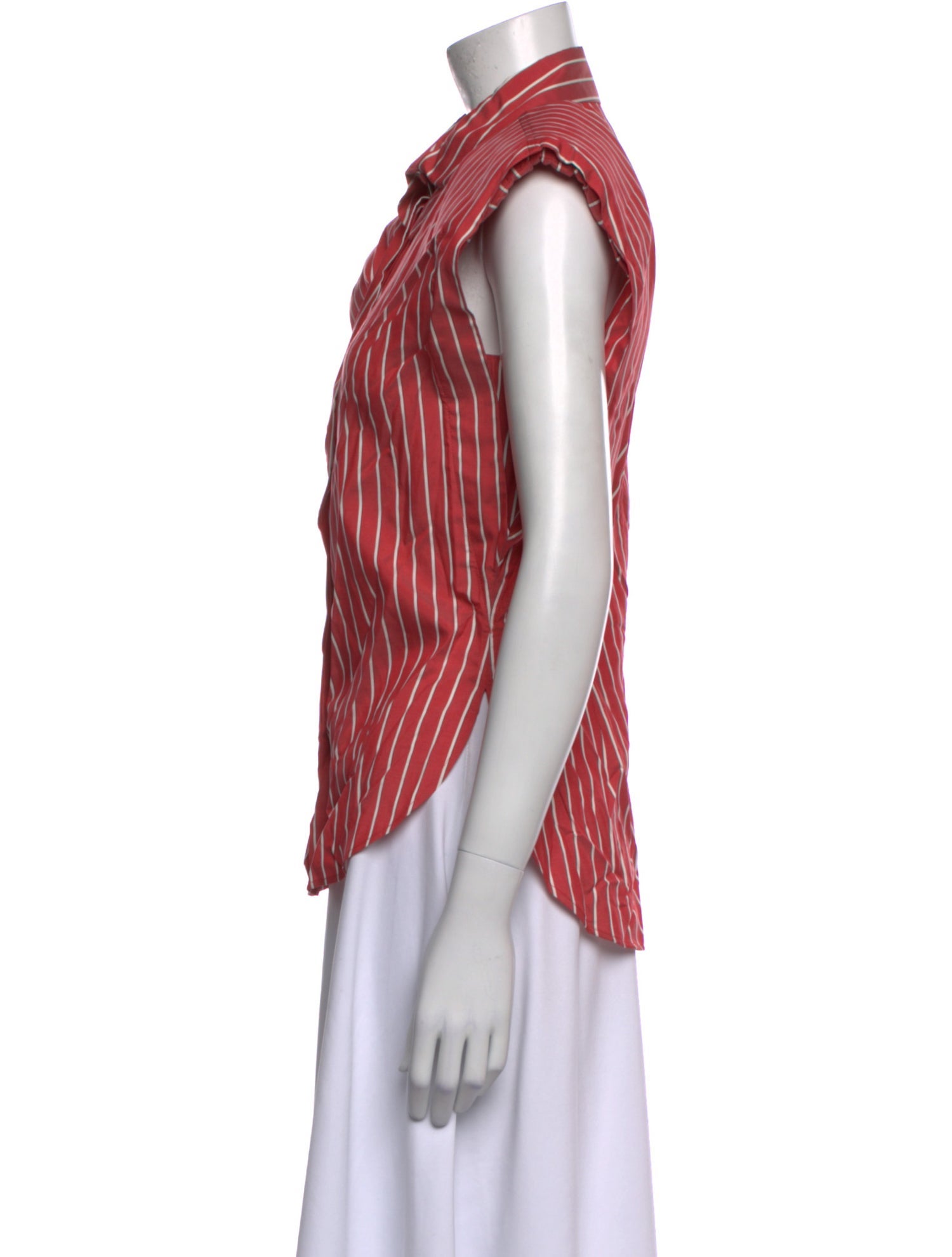 Isabel Marant Silk Striped Button-Up Top