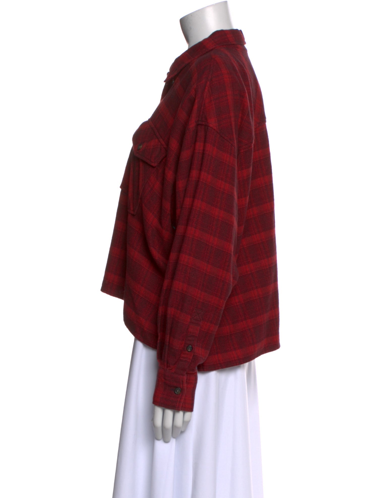 Isabel Marant Plaid Print Mock Neck Sweater