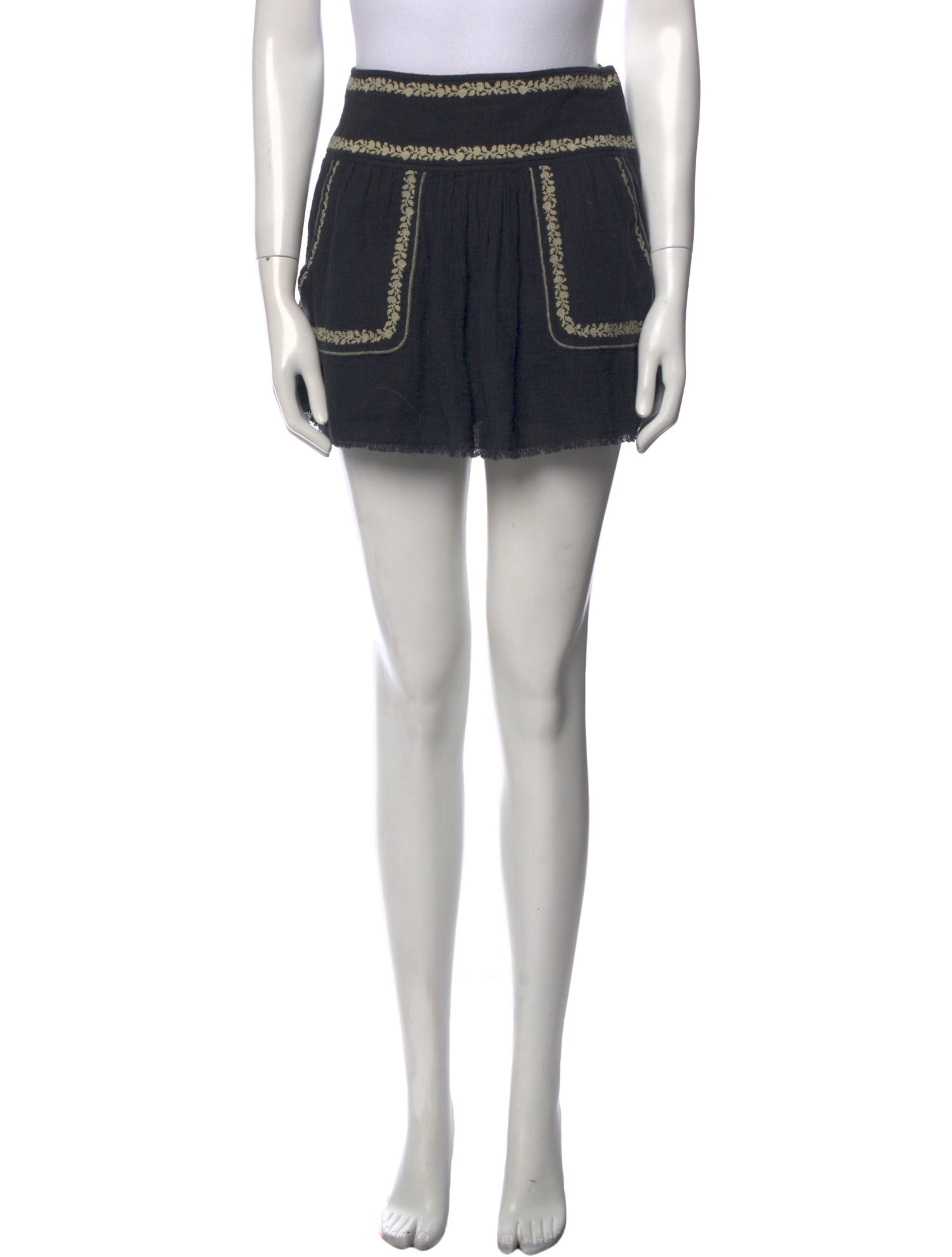 Isabel Marant Embroidered Accent Mini Skirt