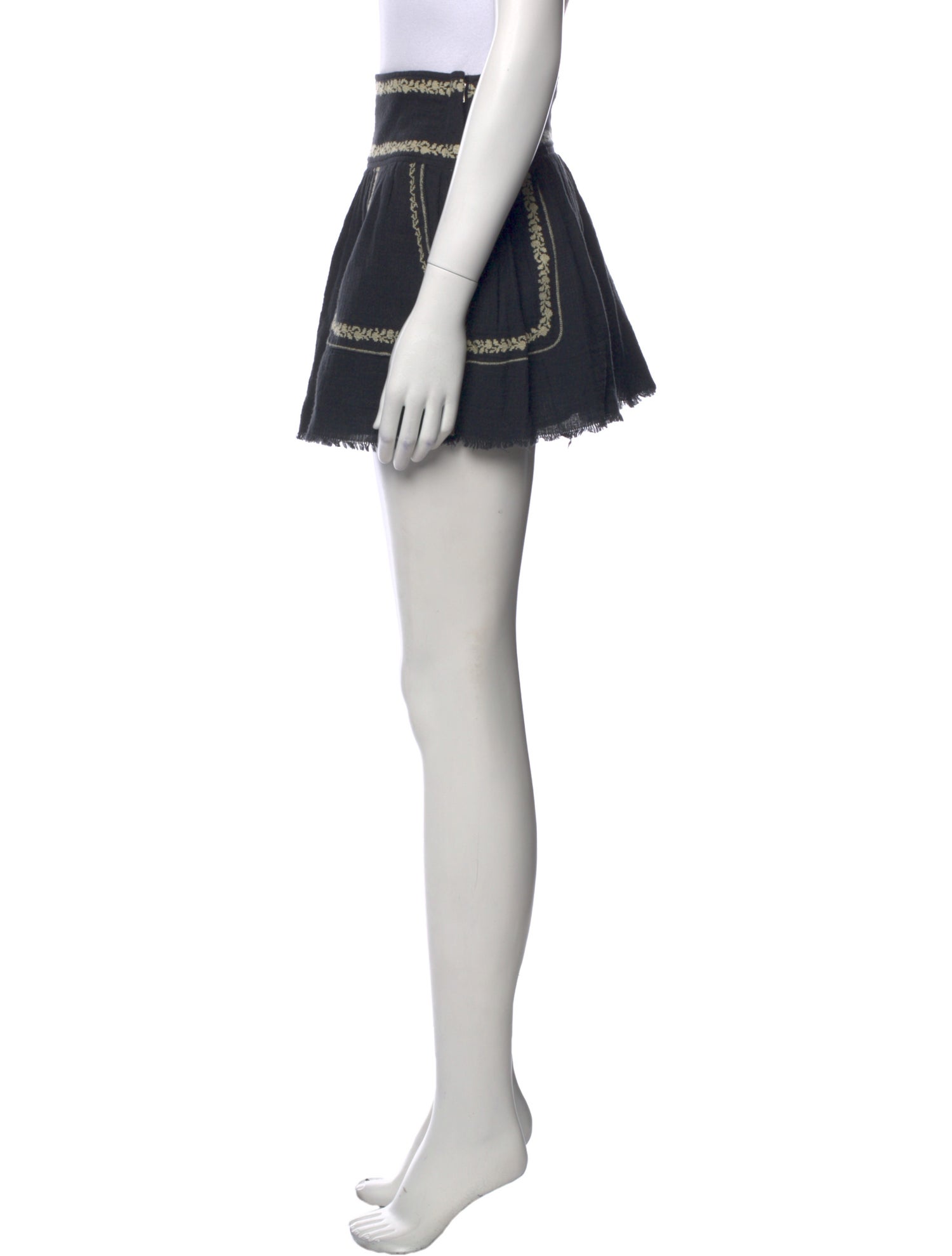 Isabel Marant Embroidered Accent Mini Skirt